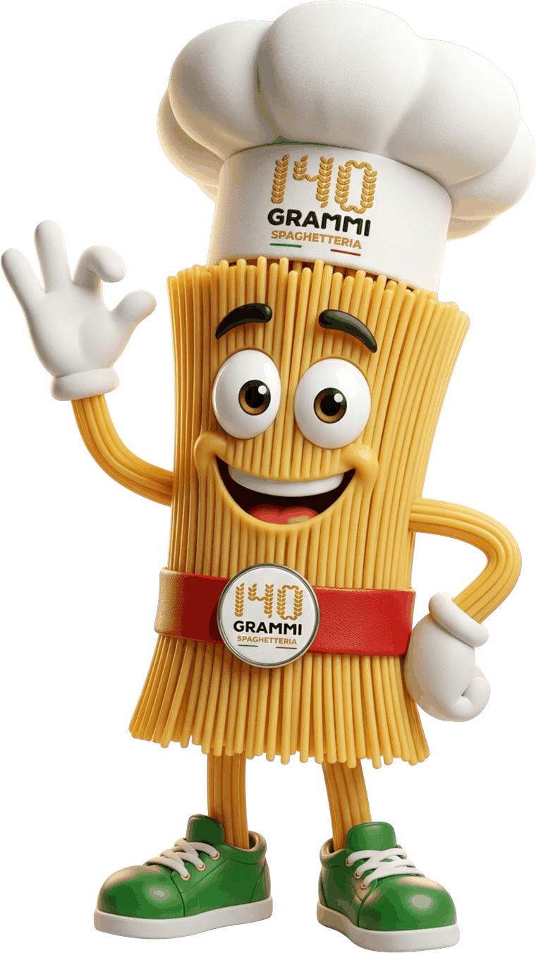 Mr Spaghetto, la mascota de 140 Grammi